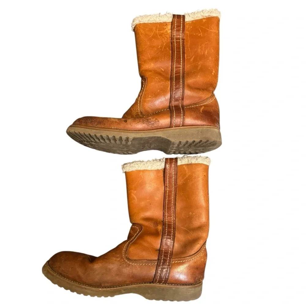DEX VINTAGE Work Western Boot Brown Leather Outdoor Men’s Size 10.5 Vibram Soles